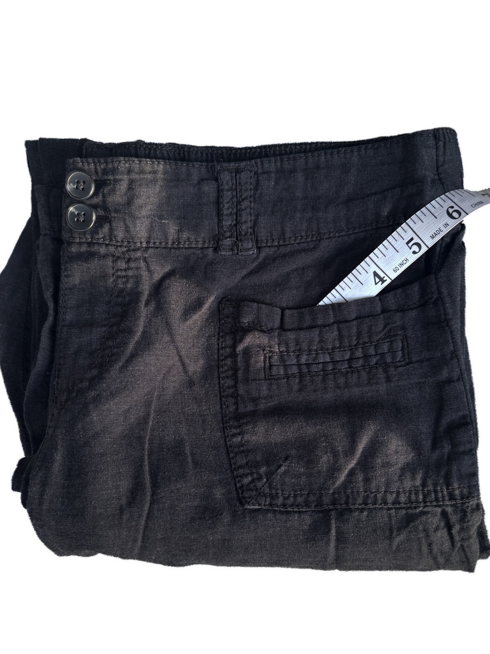SO very comfortable Black linen women’s Casual Flowy Pants L large - Picture 6 of 8